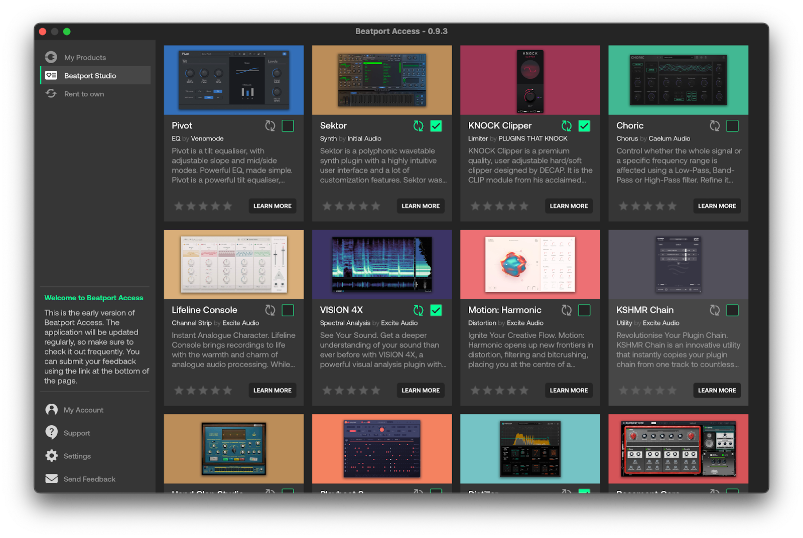 Can I change my Beatport Studio plugin selections midmonth? Plugin