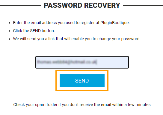 How can I change my password Plugin Boutique