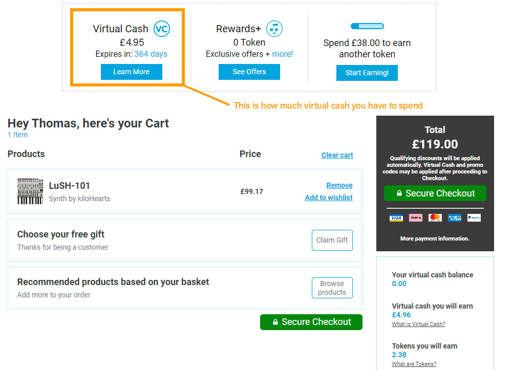 What is Virtual Cash and how can I use it Plugin Boutique